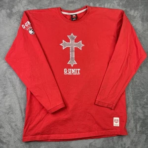 Vintage Ecko Unltd x G UNIT Shirt Mens Large Red Cross Hip Hop Long Sleeve NYC - Picture 1 of 15