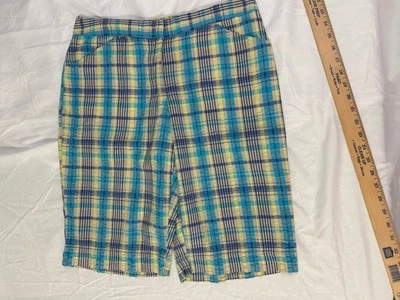 Женские пастельные шорты-бермуды в клетку Izod размер 8 - Изображение 1 из 4