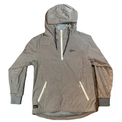 Imperial Motion Reflective Hooded Jacket Mens Silver Gray Windbreaker - Image 1 of 4