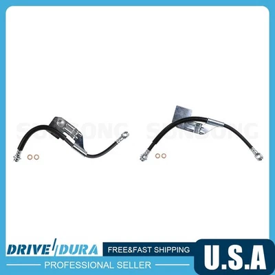 Front Left & Right Brake Hydraulic Hose for 1990 1991 Buick Reatta Riviera 3.8L - Image 1 of 4