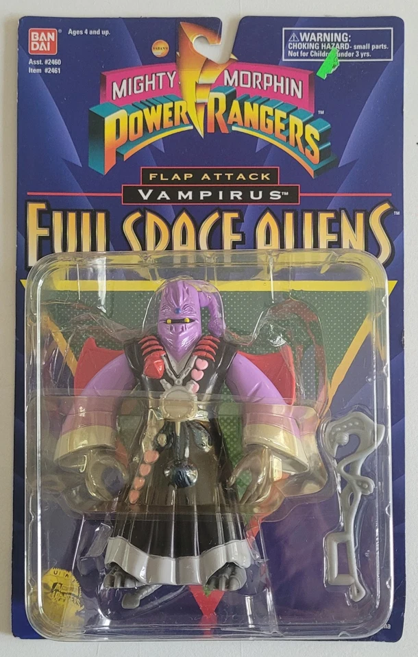 Power Rangers MMPR Evil Alien Flap Attack Vampirus 5" Figure Bandai 2461 1995