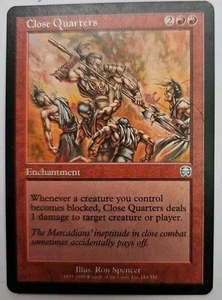 MTG Magic The Gathering Card Close Quarters Enchantment Red Mercadian Masques - Picture 1 of 2