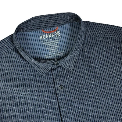 Roark Bless Up Shirt Mens Large Breathable Stretch Blue Button Outdoor Hiking - Image 1 of 4