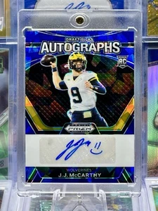 2024 Prizm Rookie AUTO Autograph COLOR MATCH /75 Ice J.J. JJ McCarthy Michigan - Picture 1 of 2