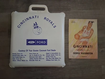 RARE 1969-70 CINCINNATI ROYALS TEAM AUTOGRAPH CUSHION OSCAR ROBINSON FORD SIGN ! - Image 1 of 4