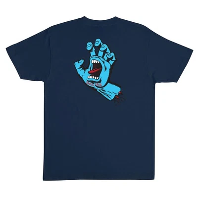 Santa Cruz Skateboards Shirt Screaming Hand Navy/True Glow - Image 1 of 2