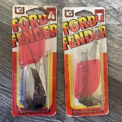 Lot Of 2…. Luhr-Jensen Model A Ford Fender Lake Troll Trout…. - Image 1 of 2