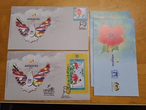 2017 50th Anniversary ASEAN 50 Stamp Designer Autograph MS FDC + 1v Stamp FDC - Picture 1 of 8