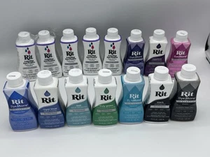 Menge 15 Rit 8oz: Fixiermittel Schwarz, Graphit, Grün, Blau, Pink, Aubergine, Lila - Bild 1 von 9