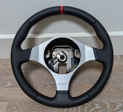 NEW LEATHER Steering Wheel for Mitsubishi Lancer Evolution 7 8 9 VII MOMO OEM ! - Image 1 of 4