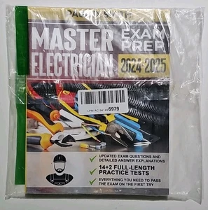 Master Electrician Exam Prep 2024-2025 Study Guide With 14+2 Practice Tests  - Picture 1 of 2
