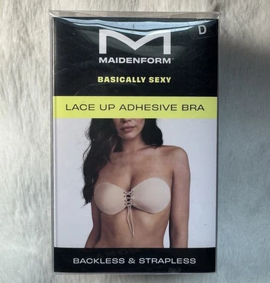 Maidenform Women's Lace-Up Adhesive Bra Size D Nude Backless and Strapless New - Image 1 of 4