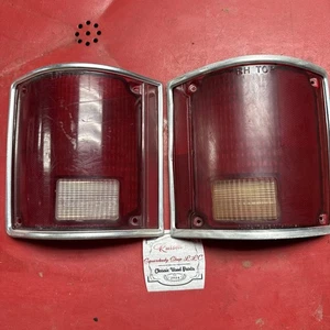 1973-1991 Chevrolet C10 K10 GMC Tail Lights Taillamps W/Chrome Bezel Pair Set - Picture 1 of 4