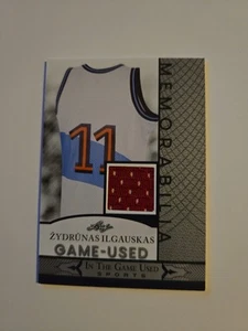 2024 Leaf In The Game Used Memorabilia Gold Žydrūnas Ilgauskas Jersey - Picture 1 of 3