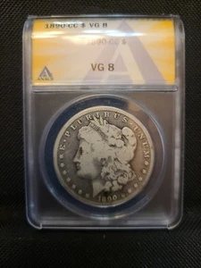 1890-CC ANACS VG8 CARSON CITY MORGAN SILVER DOLLAR *SALE* #7626124 - Picture 1 of 5