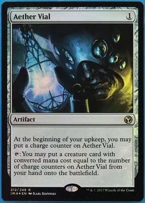 Aether Vial FOIL Iconic Masters NM Artifact Rare MTG CARD (ID# 489733) ABUGames - Image 1 of 2
