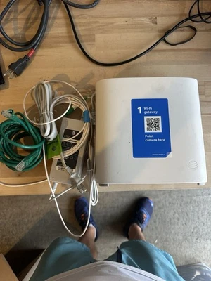 AT&T Fiber Broadband Gateway BGW320-505 Wi-Fi Modem Router Bundled Power Supply - Image 1 of 4