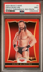 DREW MCINTYRE: 2024 Panini Select WWE🚨#/99 RED PRIZM THROWBACK🚨PSA 9 Mint - Picture 1 of 2