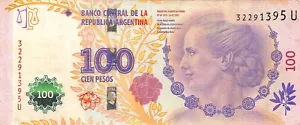 Argentina / Commemorative 100 Pesos ND. 2012 Suffix U Circulated Banknote Top5 - Picture 1 of 2