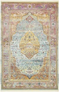 Unique Loom Baracoa Collection Area Rug - Miramar (5' 5 x 8', Light Blue/ Blue) - Picture 1 of 10