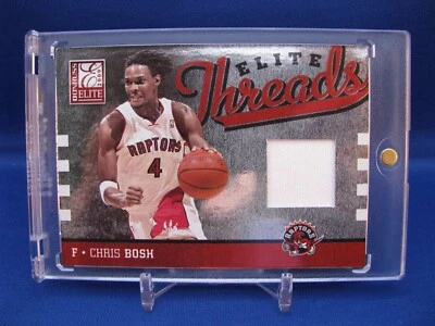 Camiseta deportiva Donruss Elite "Chris Bosh" Elite Threads 2009-10 usada en juegos ~ SN #38/99 Foto 1 de 3