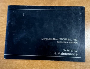 1980's PORSCHE / MERCEDES BENZ WARRANTY AND MAINTENANCE BOOKLET - Picture 1 of 4