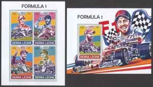 Formula 1 / Vettel / Auto Racing/ Riccardo - 2017 Sierra Leone  MNH** SN. - Picture 1 of 1
