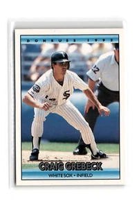 Craig Grebeck Baseball #546 1992 Donruss Chicago White Sox - Picture 1 of 2