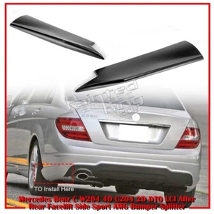 2014 Fit For Benz W204 C204 DTO Facelift Side Sport Bumper Splitter Painted #040 - Picture 1 of 7