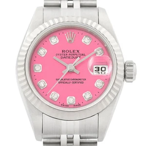 Rolex Ladies Datejust 69174 Pink Diamond Dial 18K Gold & Steel Jubilee Watch - Picture 1 of 7