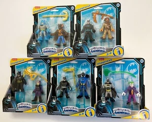 Imaginext BATMAN 2-Packs Set of 5 DC Super Friends MIP - Picture 1 of 6
