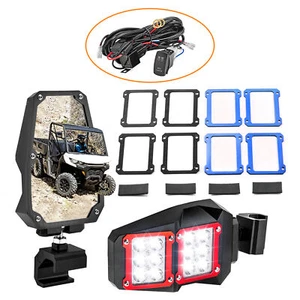 WEISEN Side Mirrors w/LED Lights Wire For Can Am Defender Commander Pro-Fit Cage - Bild 1 von 14