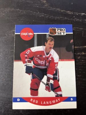 1990-91 Pro Set #314: Rod Langway - Image 1 of 2