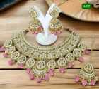 Indian Bollywood Kundan Choker Necklace Gold Plated Ethnic Bridal Jewelry Set