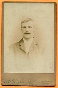 Nottingham, England, Portrait of a Young Man, by Taylor, circa 1890s Backstamp - Picture 1 of 3