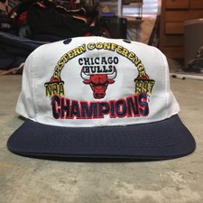 90s VTG CHICAGO BULLS 1997 Eastern Conference CHAMPIONS NBA SnapBack Hat OG