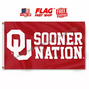 Oklahoma Sooner University NCAA 3x5 FT Flag Banner Man Cave Free Shipping - Picture 1 of 9