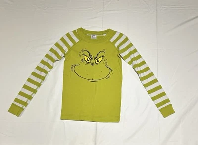Hanna Andersson унисекс 8 130 см Гринч зеленый белый пижама только верх - Изображение 1 из 4