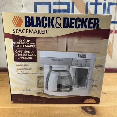 Black & Decker ODC450 Under Cabinet Spacemaker White Coffee Maker 12 Cup New - Image 1 of 4