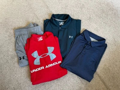 Lote de camisetas/sudaderas de golf Under Armour para hombre - 4 artículos informales incluyendo Van Heusen Foto 1 de 4
