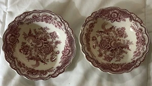 BRISTOL Crown Ducal TransferWare 5 1/8 po Lot de 2 bols à fruits/dessert (sauce) - Photo 1 sur 3