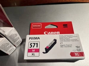 Canon 571XL M Magenta Ink Cartridge 3 Packs. Please check pictures before buying - Picture 1 of 6