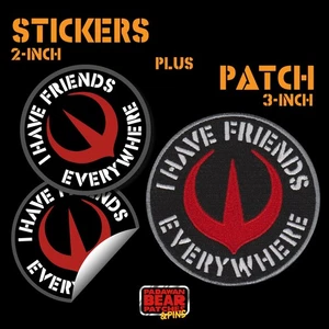 STAR WARS ANDOR "I Have Friends Everywhere" embroidered patch / vinyl stickers - Picture 1 of 10