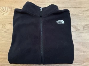 Northface Boys Black Fleece Zip Sweatshirt Jacket Size L Large 14/16 - Picture 1 of 5