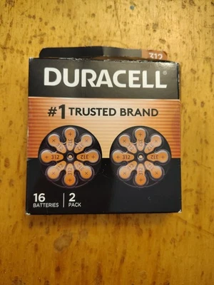 Baterías para audífonos Duracell & Kirkland talla 312 2 paquetes 16 baterías Ex 02/2029 Foto 1 de 2
