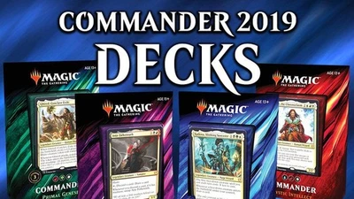 Magic MTG Commander Deck 2019 Set of 4 Decks English Factory Sealed Case  - Image 1 of 2