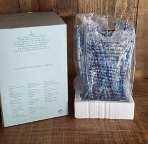 BRAND NEW IN BOX Partylite P8890 Blue Coral Votive Holder Coastal Nautical - Picture 1 of 5