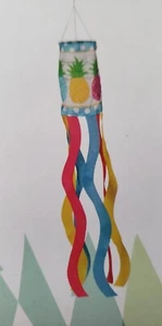 Bright Colors Pineapple Sublimated Windsock Welcome Spring Hello Summer NEW - Picture 1 of 4