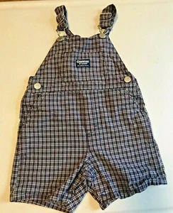 OshKosh B'Gosh 18 Monate Shortalls rot & blau kariert adrett Vintage - Bild 1 von 6