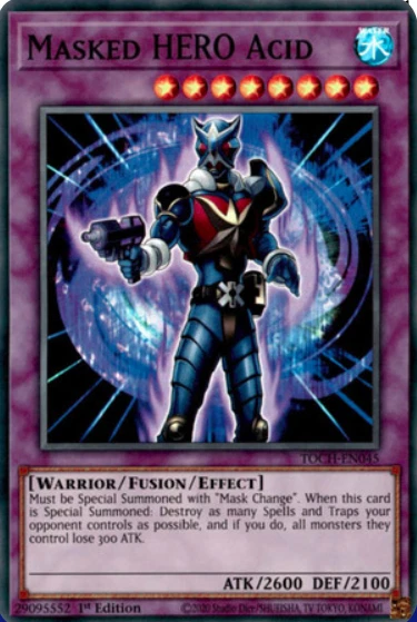 1X NM Masked HERO Acid - TOCH-EN045 - Super Rare 1st Edition Toon Chaos yugioh - Image 1 of 1